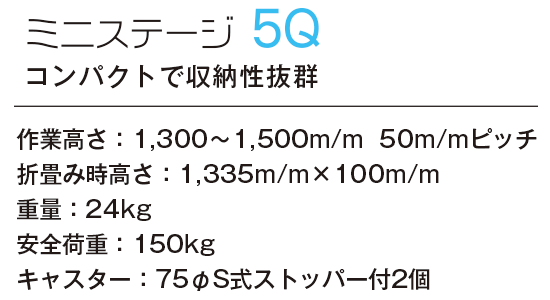 ミニステージ5Qスペック